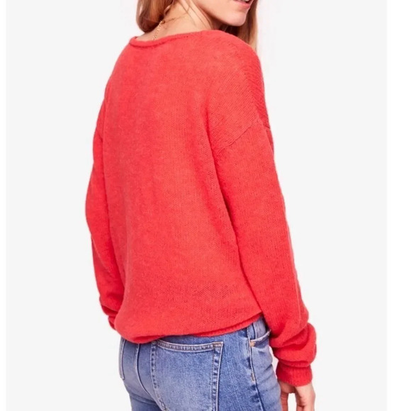 NWT Free People Gossamer V-Neck Alpaca Sweater - Picture 3 of 3